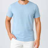 Camiseta Masculina Básica Azul Céu