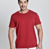 Camiseta Masculina Básica Bordô