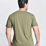 Camiseta Masculina Básica Verde Oliva
