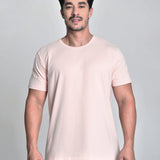 Camiseta Masculina Básica Rosa Areia