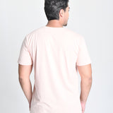 Camiseta Masculina Básica Rosa Areia