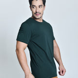 Camiseta Masculina Básica Verde Musgo
