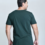 Camiseta Masculina Básica Verde Musgo