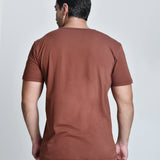 Camiseta Masculina Básica Marrom