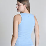 Regata Feminina Canelada Isabeli Azul Claro