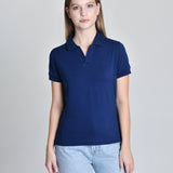 Camisa Feminina Gola Polo Elisabeth Azul