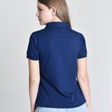 Camisa Feminina Gola Polo Elisabeth Azul