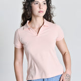 Camisa Feminina Gola Polo Elisabeth Rosa