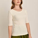 Blusa Feminina 3/4 Canelada Roberta Off