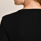 Blusa Feminina 3/4 Canelada Roberta Preto