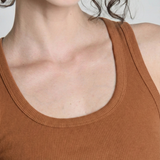 Regata Feminina Canelada Isabeli Marrom